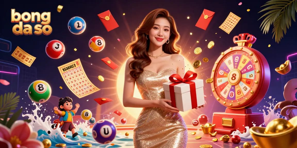 Experience the excitement of bong da so with vibrant elements and a welcoming atmosphere in a festive casino theme.