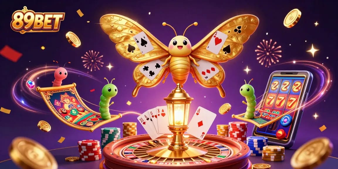 Spin the 3D roulette wheel and unleash big wins with 89BET's vibrant casino illustration.