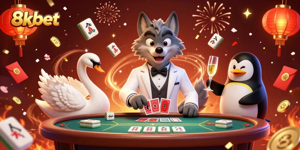 Experience dynamic gameplay at 8xbet with vibrant casino scenes featuring blackjack and celebrations.