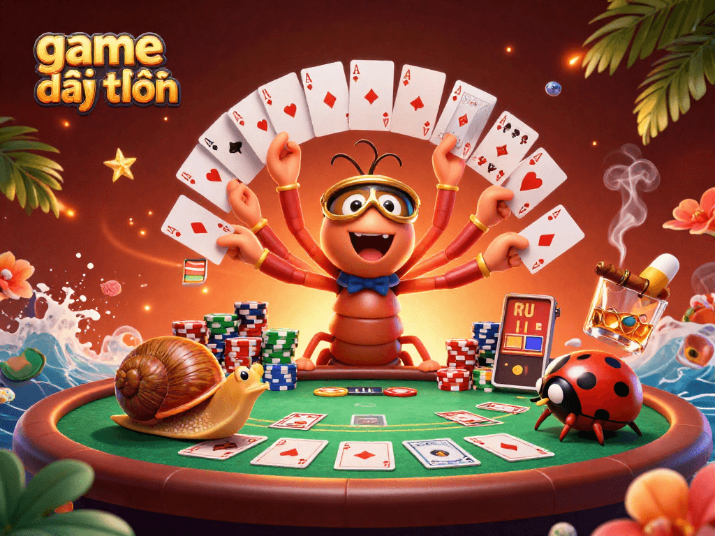 Engage in thrilling game đổi thưởng with a vibrant casino scene featuring unique characters and dynamic elements.