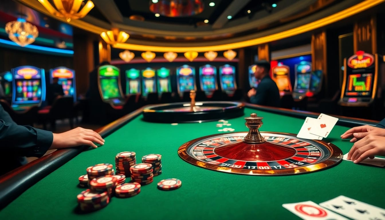 Experience the thrill of oxbet casino with lively gambling action at the betting table.