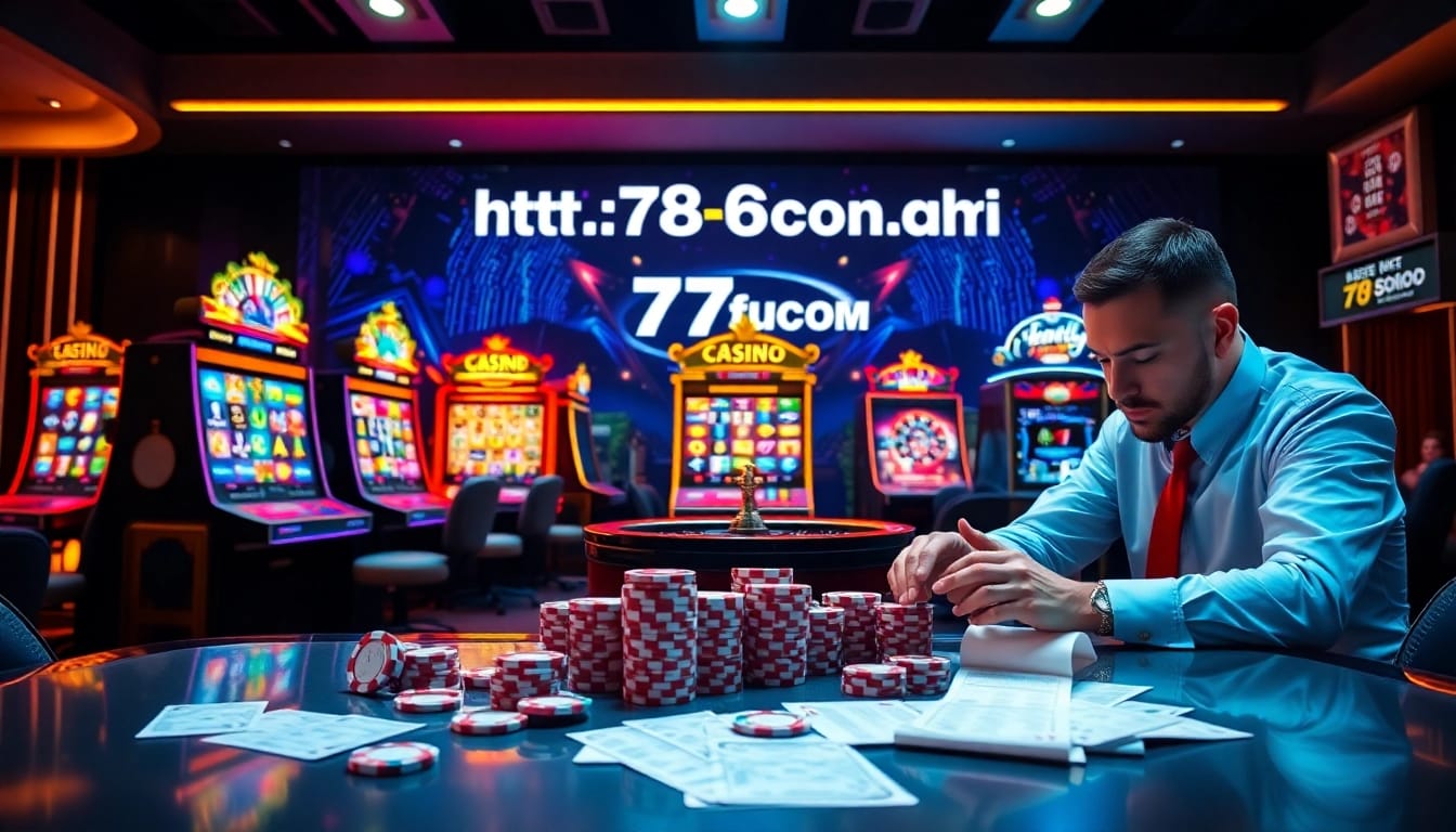 Engaging online gambling scene featuring games from https://789fcom.asia/ with vivid colors and dynamic interaction.