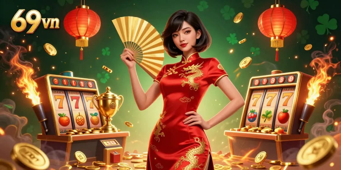 Experience thrilling games at 69 vn with slot reels, dazzling coins, and captivating visuals.