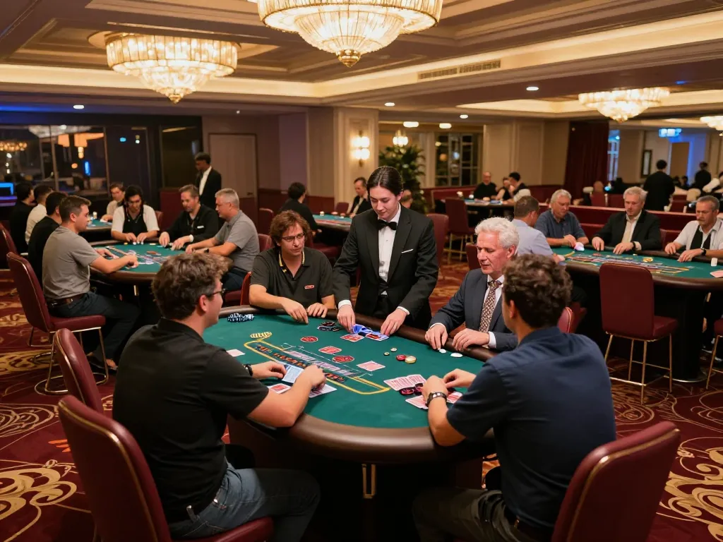 A player enjoying an exciting game at 79win casino, fully immersed in the thrilling atmosphere of blackjack.