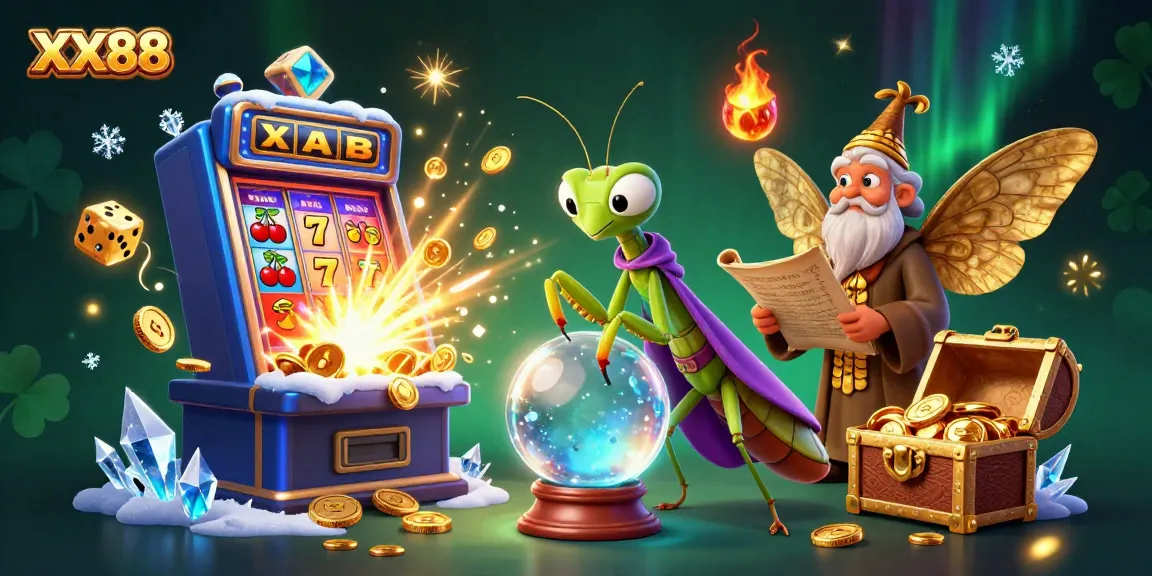 Engage with XX88's vibrant 3D casino scene full of excitement, showcasing thrilling slot machines and fortune tellers.