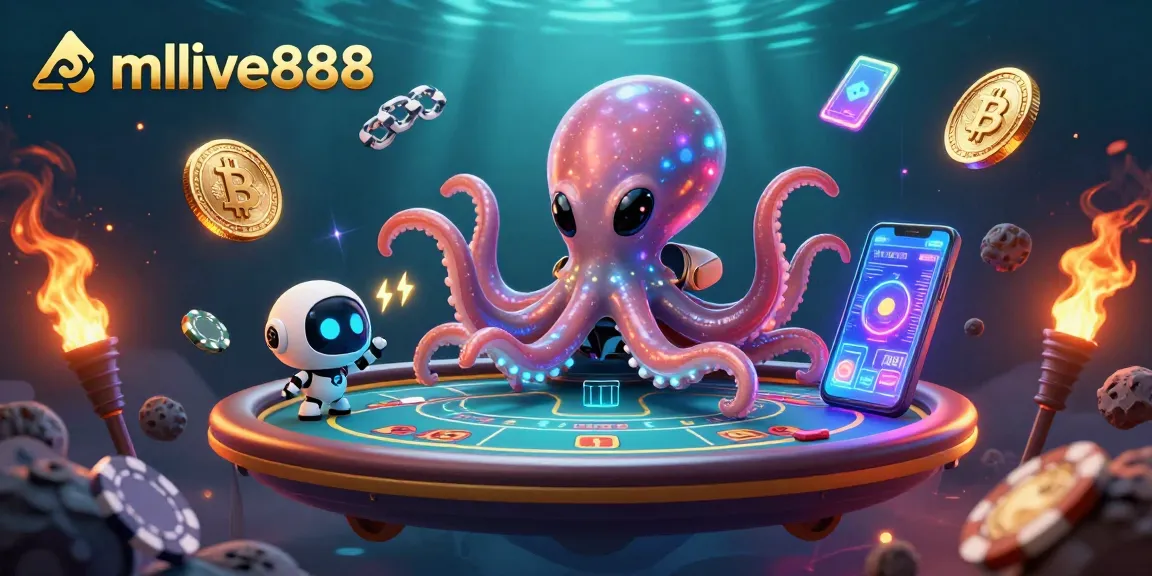 Engage with mmlive888 in this vibrant 3D poker scene showcasing otherworldly characters and dynamic gameplay.