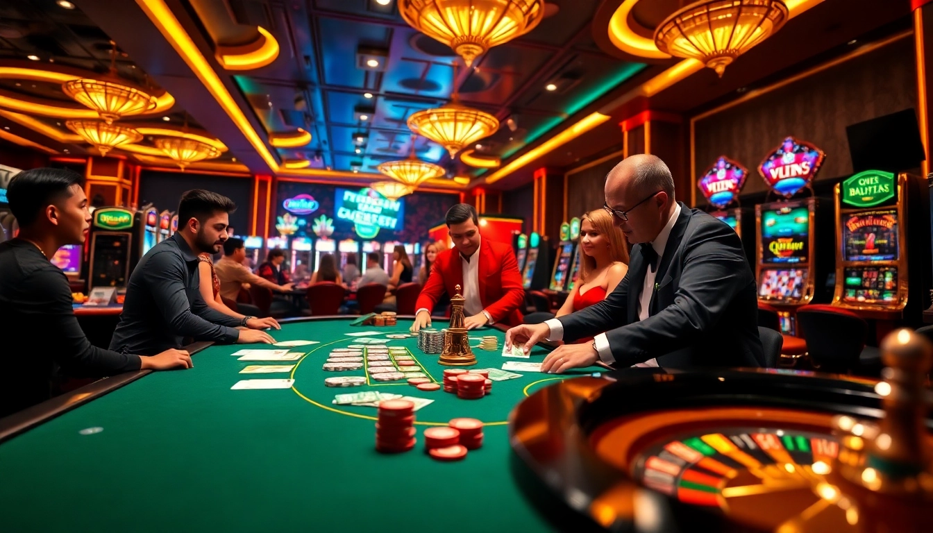 Experience thrilling gambling actions at https://du88i.com/ with colorful chips and intense blackjack play.