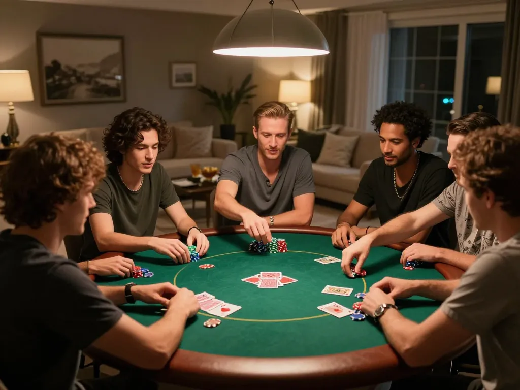 Players enjoying an exciting poker game night at home with 789p strategy in focus.