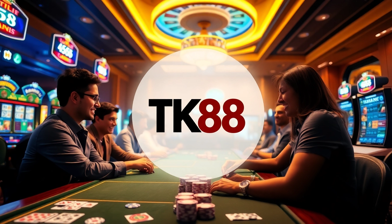 Engaging online casino atmosphere at tk88win.live showcasing players enjoying various games.