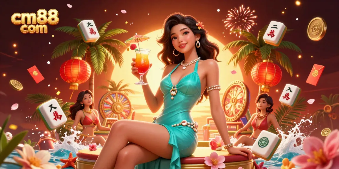 Win exciting prizes at cm88 com while enjoying a beachside casino experience with stunning visuals and lively elements.