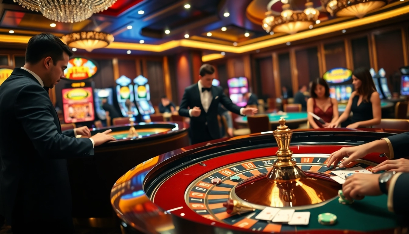 Players enjoying high-stakes roulette at 68VIP casino, emphasizing excitement and luxury.