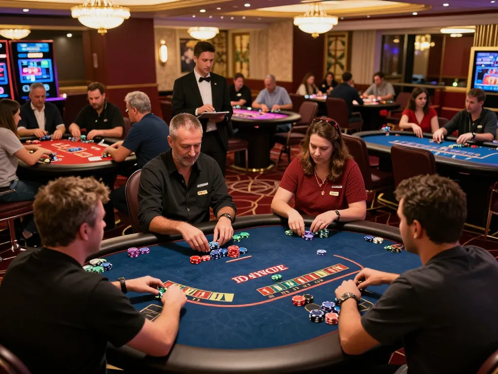 Players strategically engaging in casino games at 789betgo, showcasing an exciting gaming atmosphere.