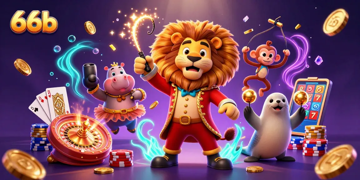 Engage in thrilling gameplay at 66b with vibrant 3D illustrations and exciting casino elements.