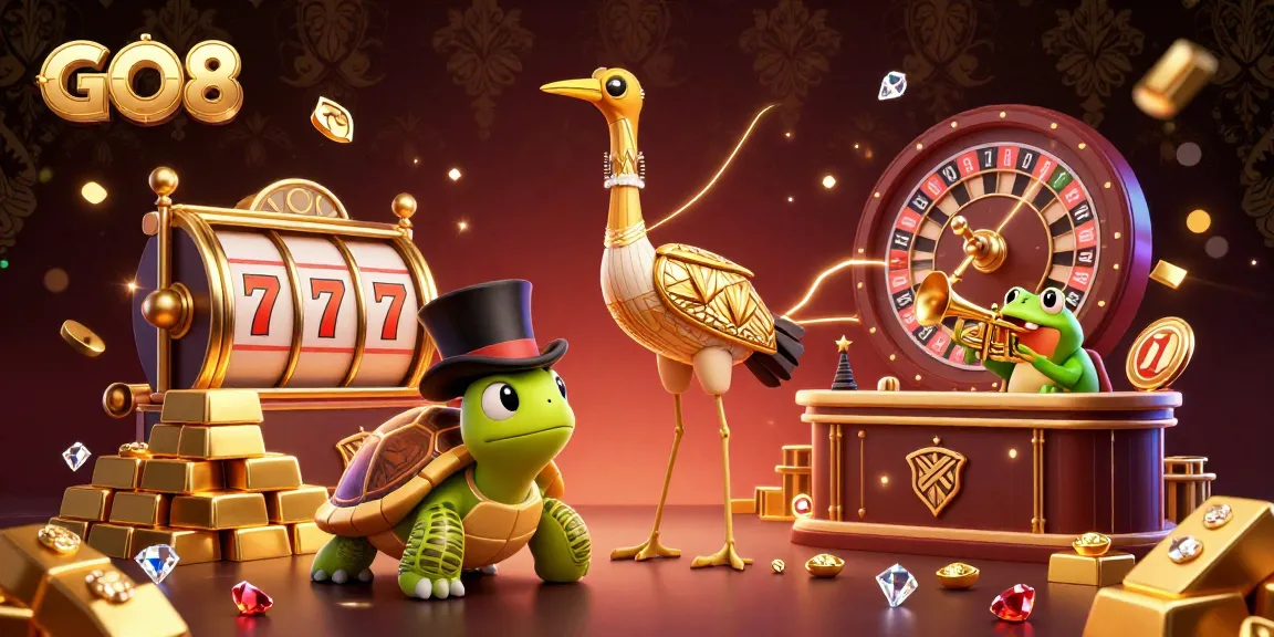 GO8 immerses players in an electrifying casino atmosphere with dynamic slot reels and treasure elements.