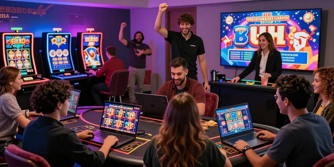 UK players enjoying vibrant online casinos at https://ghsc.co.uk, showcasing diverse gaming options and an exciting atmosphere.