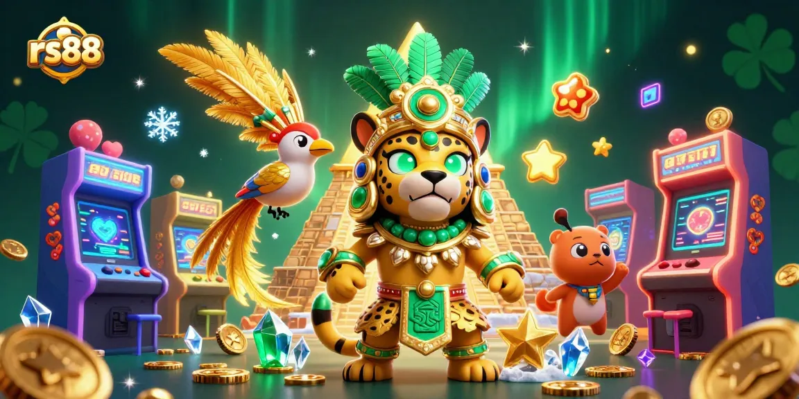 Experience thrilling gaming with rs88 in a dynamic 3D casino scene featuring vibrant characters and elements.