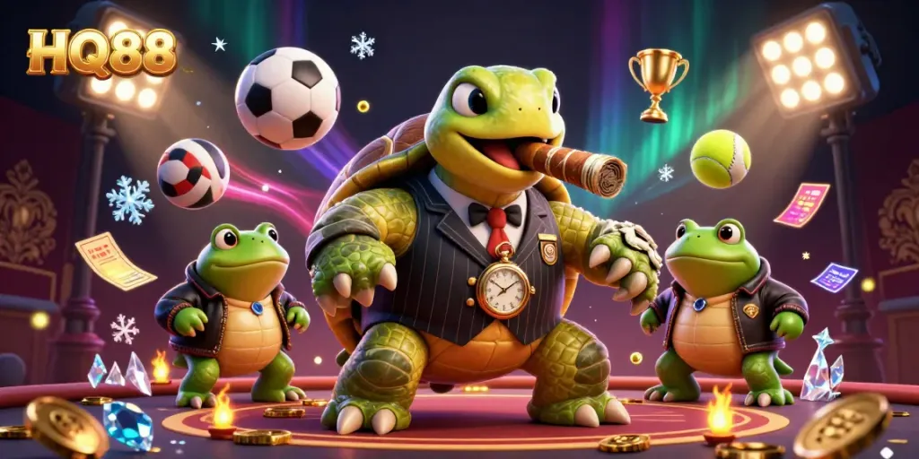 Experience thrilling action at HQ88 Casino with iconic characters and vibrant gaming elements.
