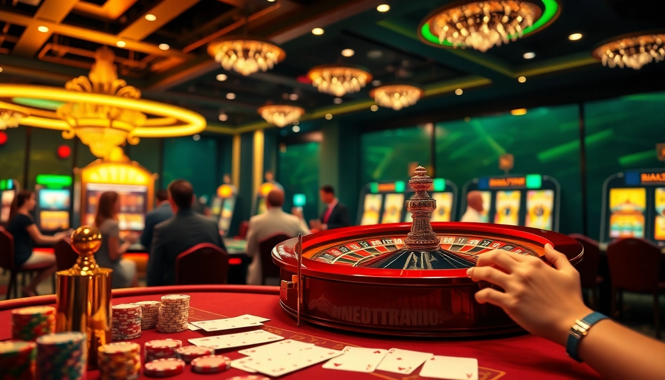 Experience exhilarating gaming at https://uk88.trading/ with a luxury atmosphere featuring roulette and vibrant slot machines.