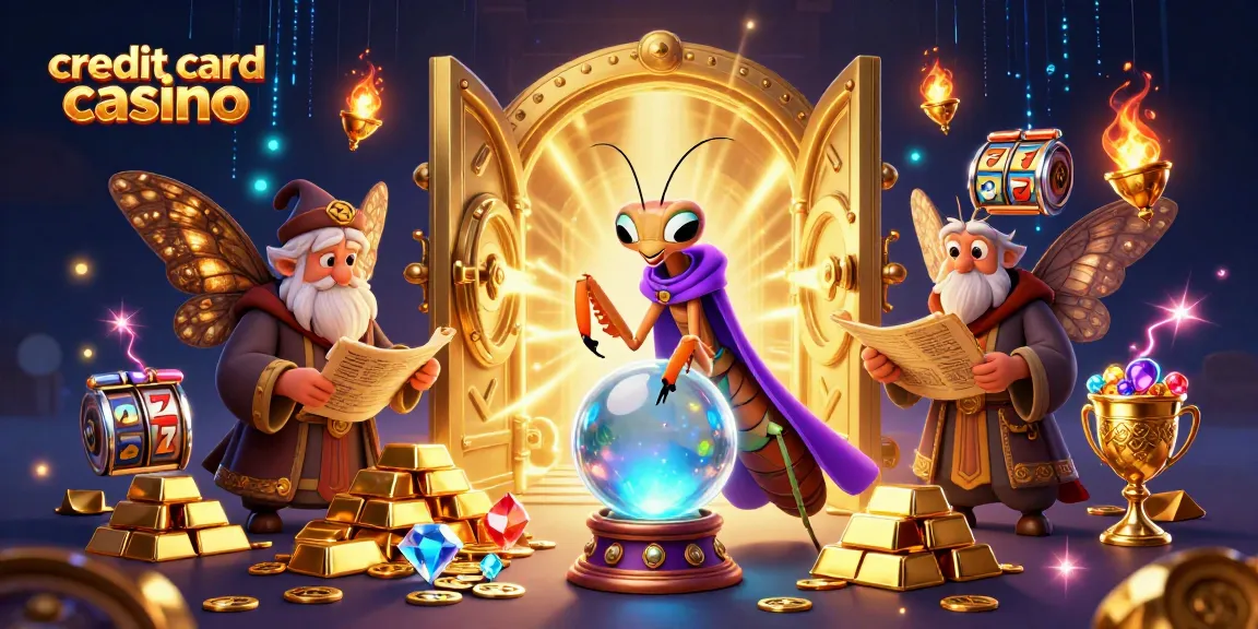 Experience excitement at a credit card casino with 3D fortune teller and gaming treasures.