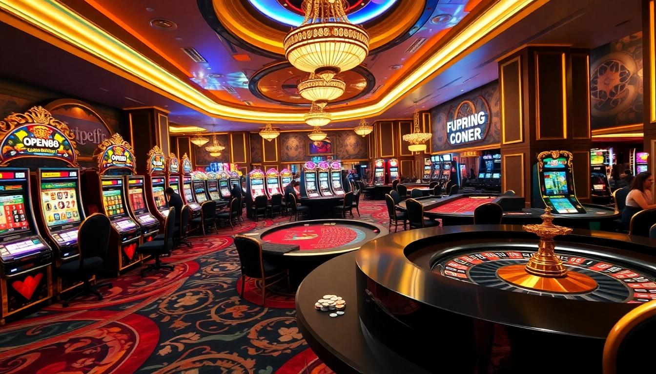Experience the excitement of open88 gaming with vibrant casino tables and engaging players.