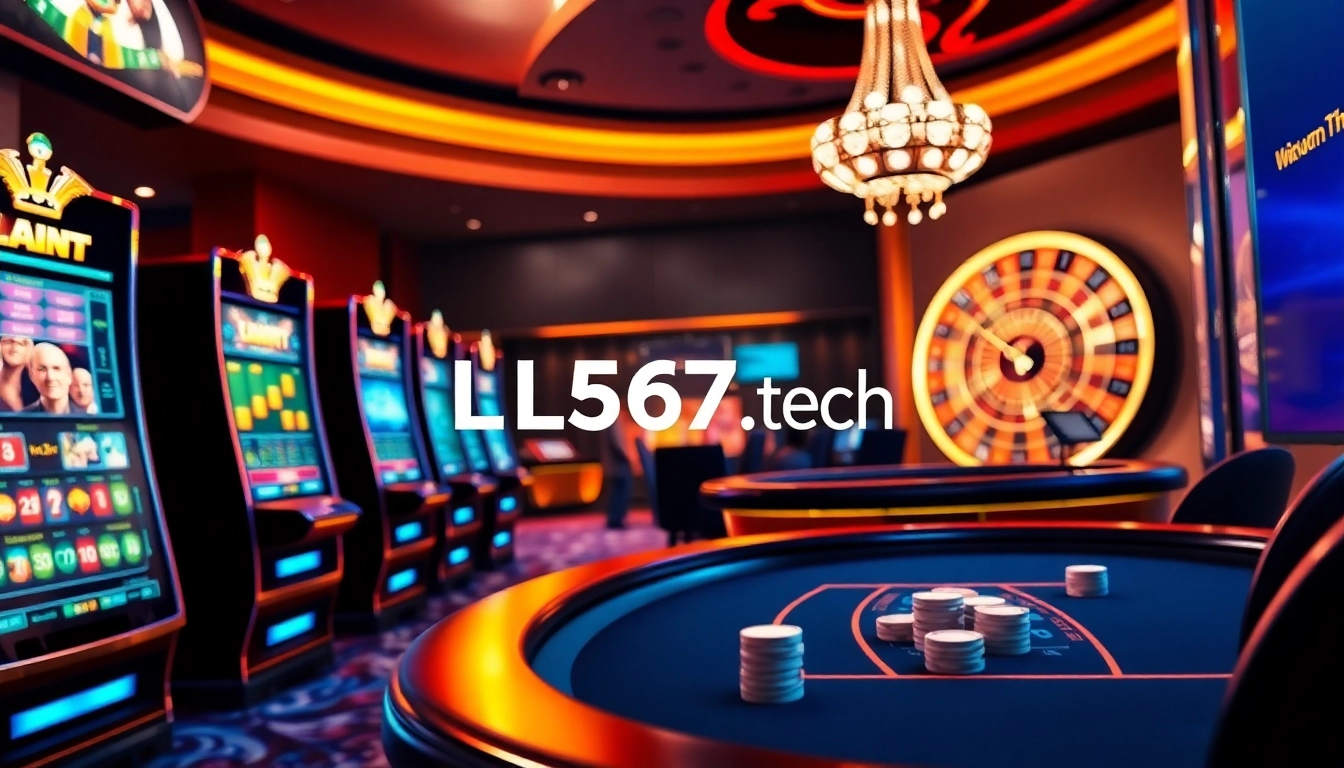 Experience thrilling online gaming at https://l567.tech/ with vibrant slot machines and an elegant casino ambiance.