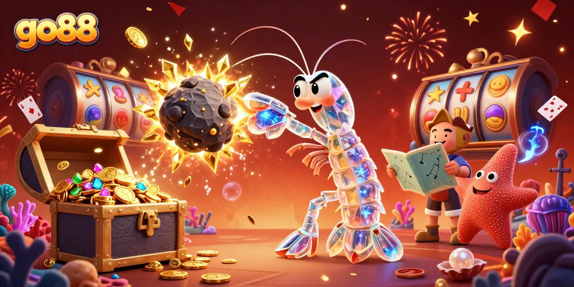 Experience thrilling wins at go88 with vibrant slot designs and galactic heroes, amid sparkling treasure.