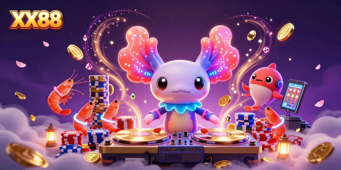 Experience thrilling gaming at XX88 with vibrant cartoon characters and dynamic casino elements.