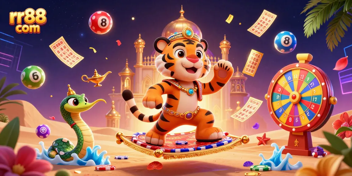 Play exciting games at rr88 com with vibrant lottery elements and a regal Arabian sultan ambiance.