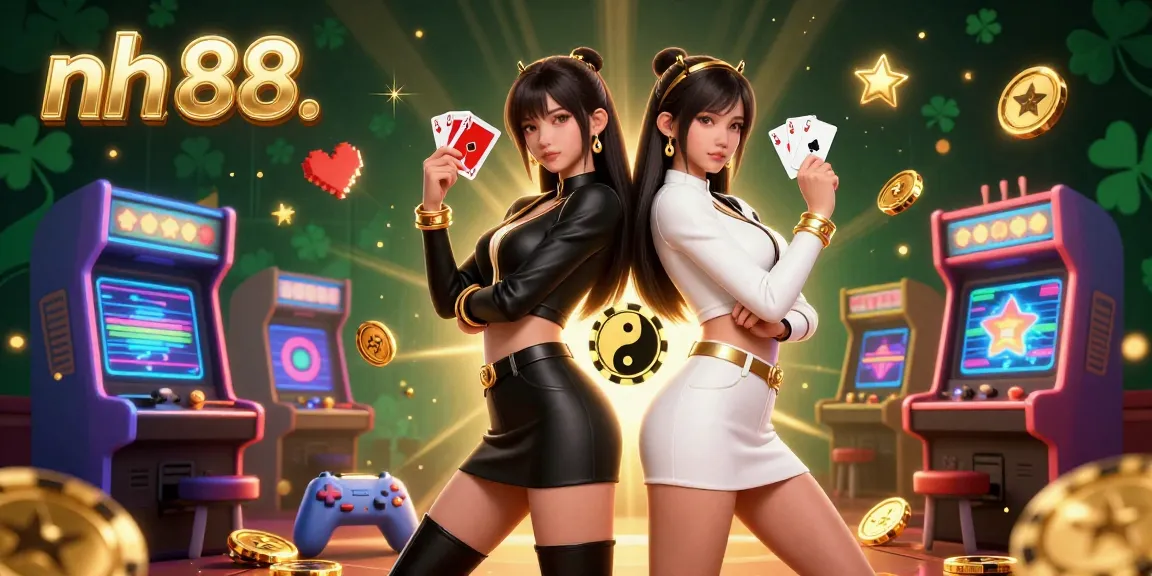 Engage with nh 88 by enjoying thrilling casino gameplay featuring stunning twin Asian women in dynamic poses, captivating visuals.