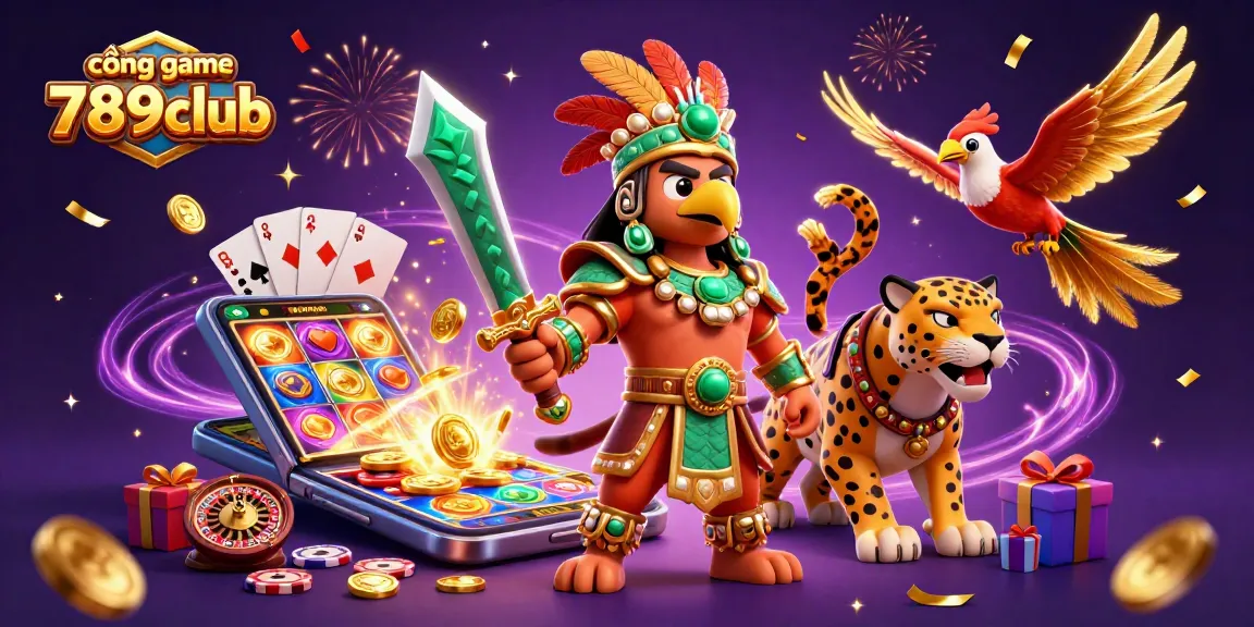Engage in winning moments at cổng game 789club with Aztec warriors and vibrant slot games.