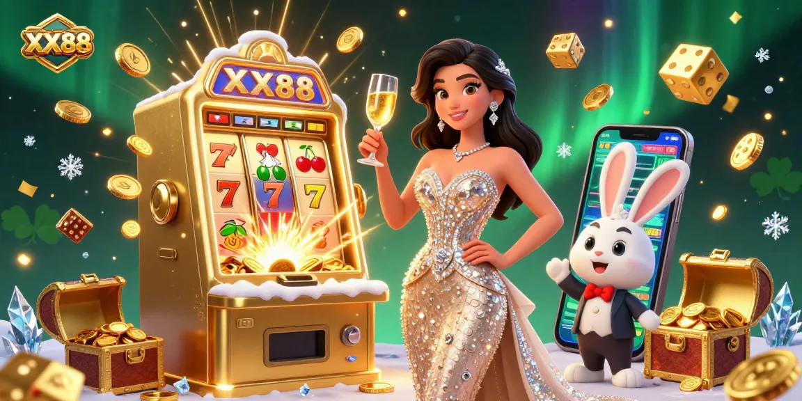 Experience exciting gameplay at XX88 with vibrant slot machines and a dazzling casino atmosphere.
