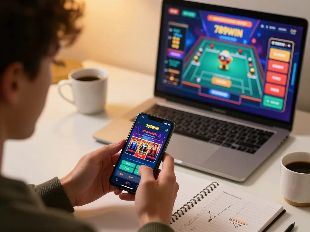 Engaging online gambler reviewing lsa strategies on their smartphone at a cozy workspace.