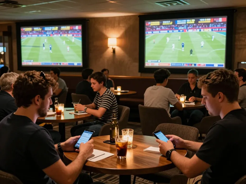 CO88 bettors placing wagers in a lively sports betting lounge with engaging atmosphere