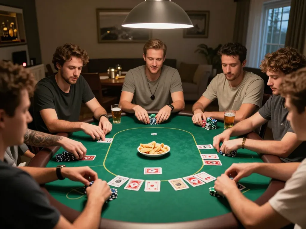 Socolive players enjoying a vibrant poker night, showcasing dynamic gameplay and friendly competition.