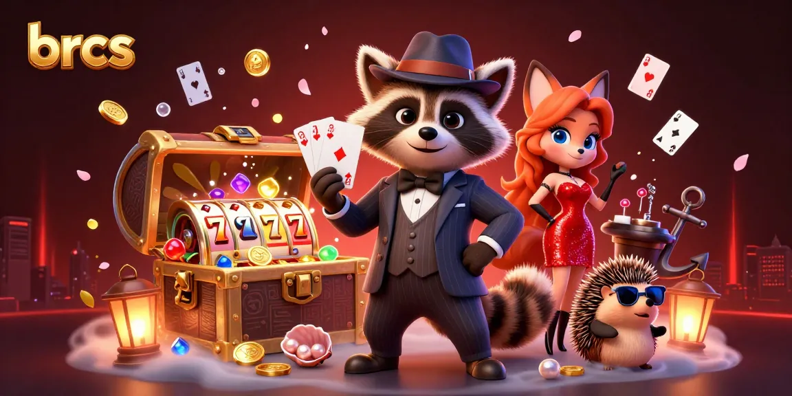 Experience the charm of brcs casinos with suave raccoon, stylish fox, and their energetic adventure.