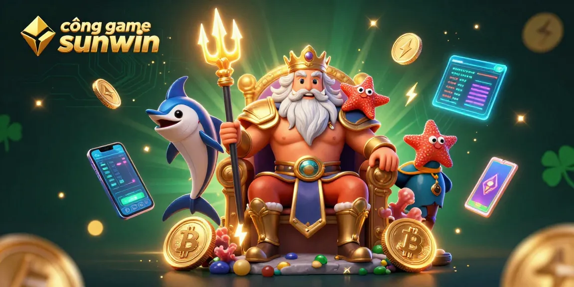 Experience the excitement at cổng game sunwin with vibrant 3D characters and dynamic casino elements.